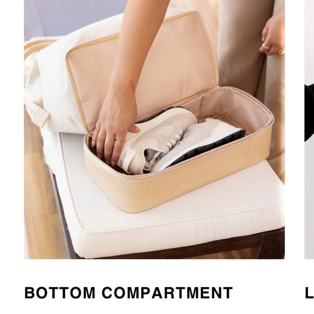 BNWT BÉIS Beige and Cream The Weekender - Picture 7 of 9
